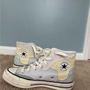 Converse Kids High-Top Sneakers - Gray and Cream